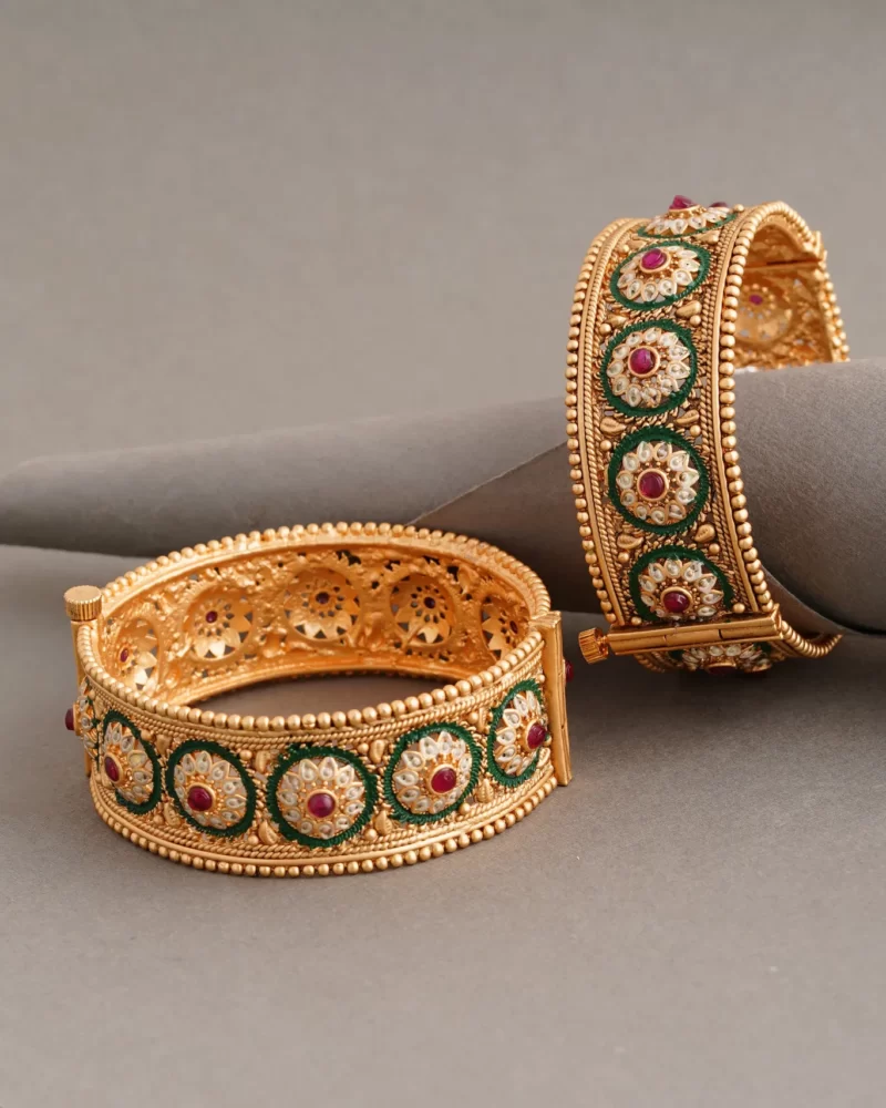 royal mena kada traditional indian royal bangle bracelet minakari party wear bangles handmade